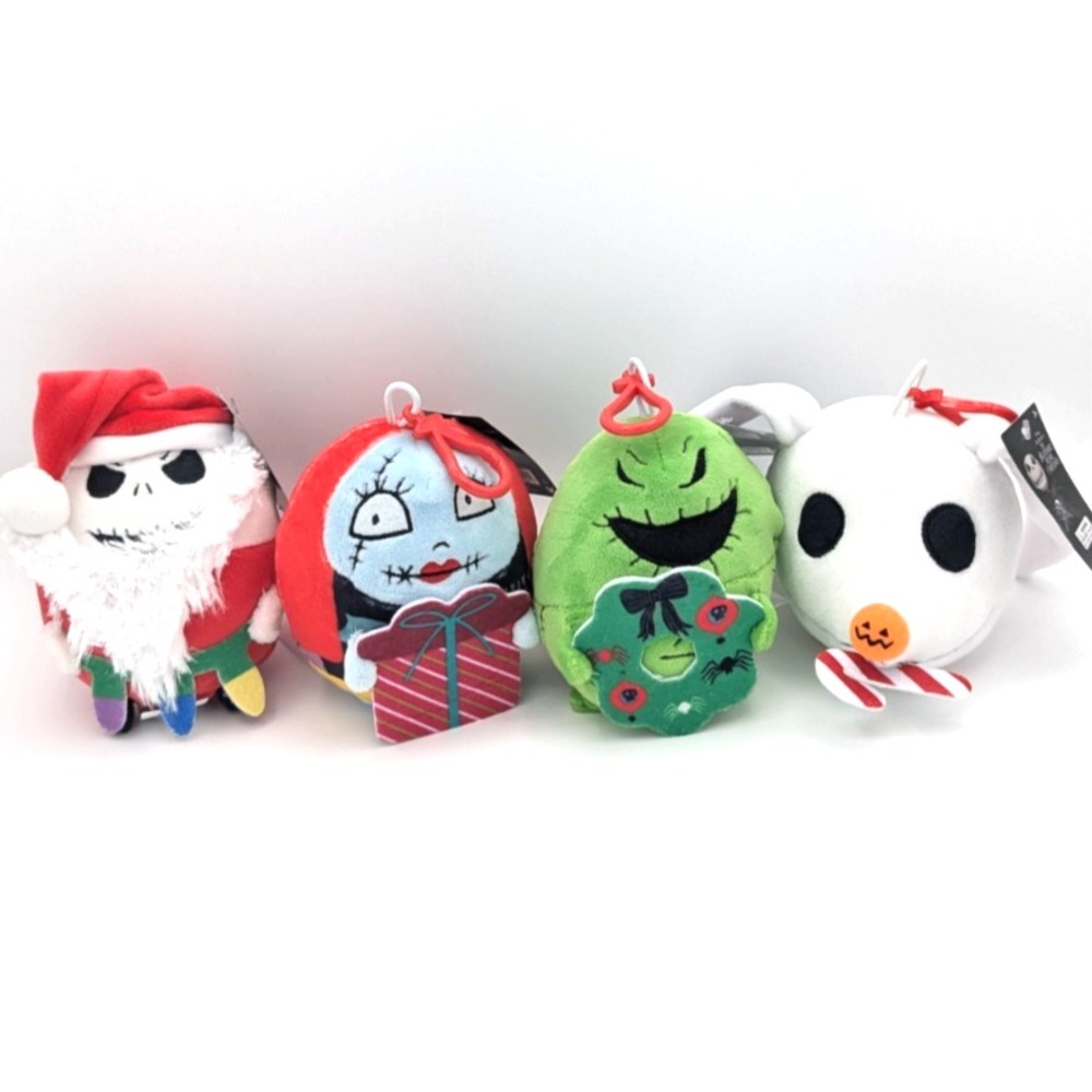 Kcare The Nightmare Before Christmas Plush Bag Clip Set of 4 Approx 4" w/ Tag